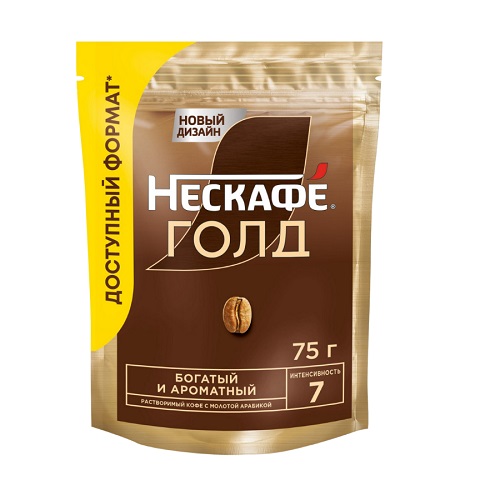 Nescafe Gold, растворимый, м/у, 75 гр Nescafe Gold, растворимый, м/у, 75 гр
